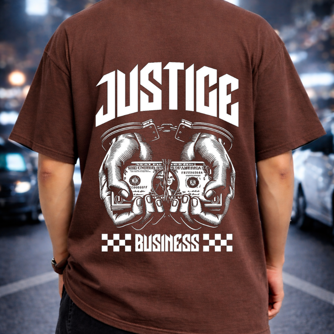 Justice Is Business – Oversized T-Shirt