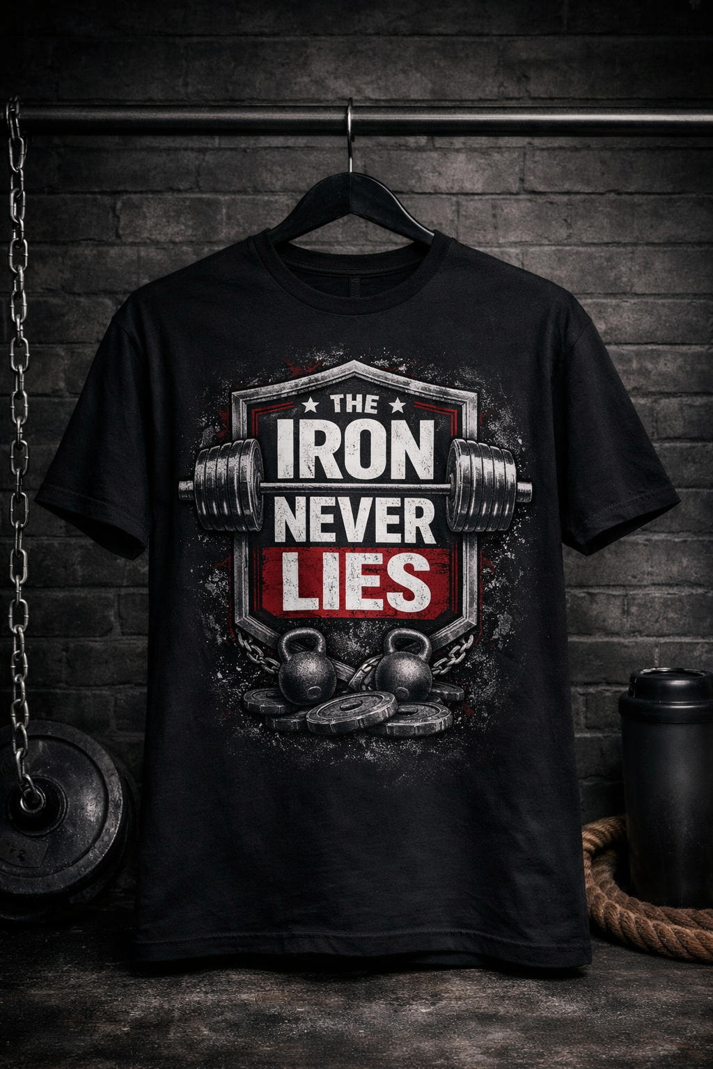 THE IRON NEVER LIES  GYM T-SHIRT
