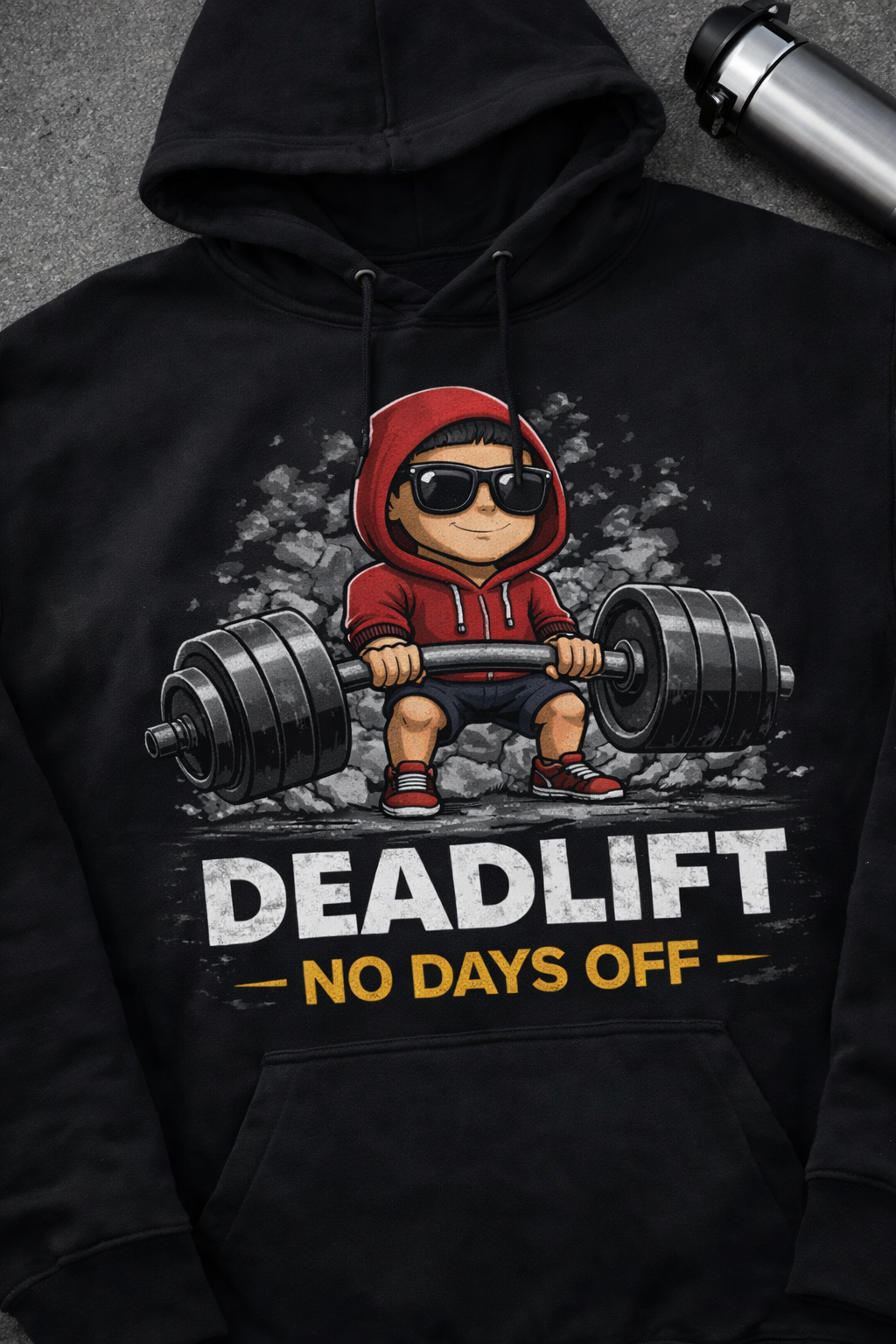 DEADLIFT – NO DAYS OFF | PREMIUM COTTON T-SHIRT