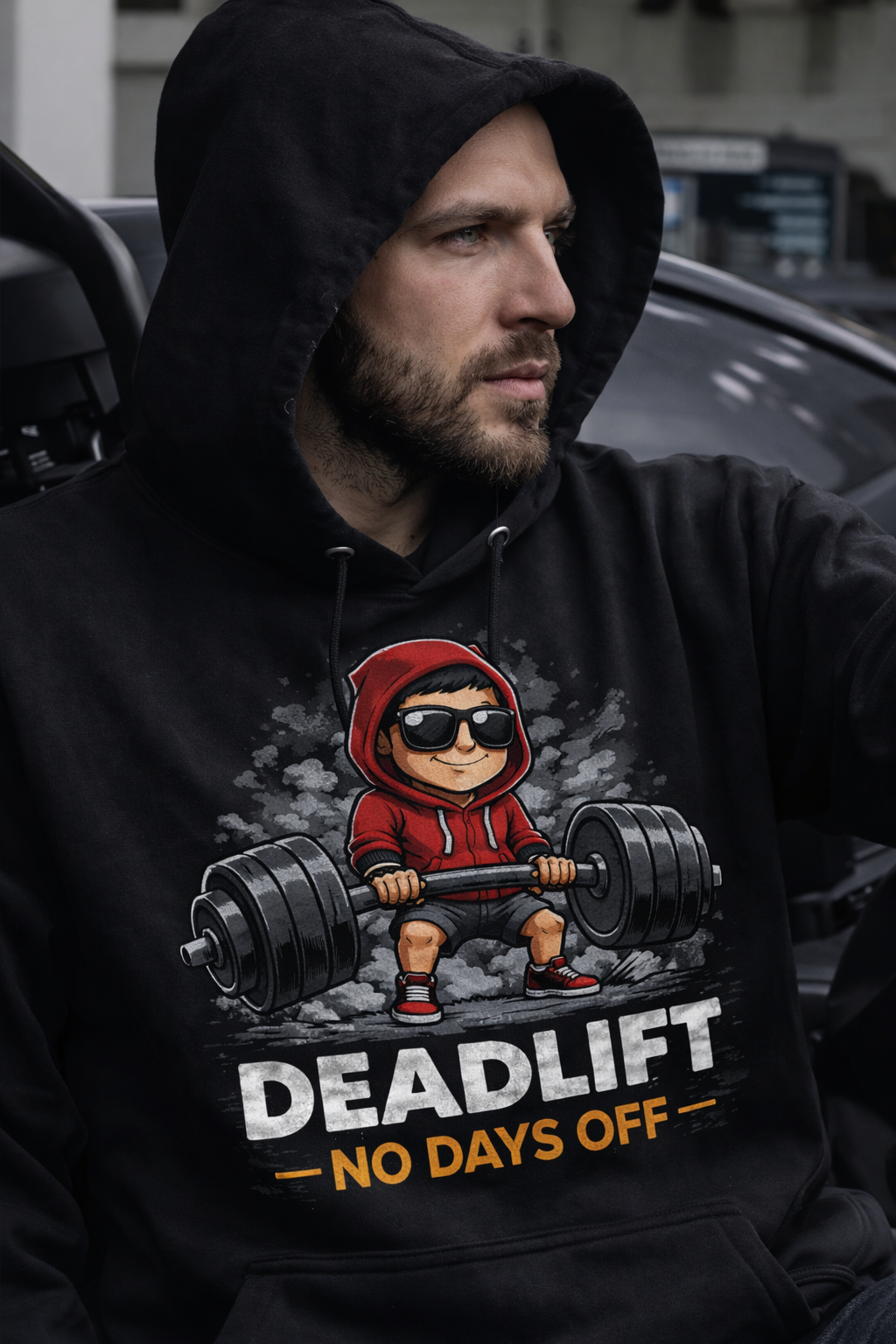DEADLIFT – NO DAYS OFF | PREMIUM COTTON T-SHIRT