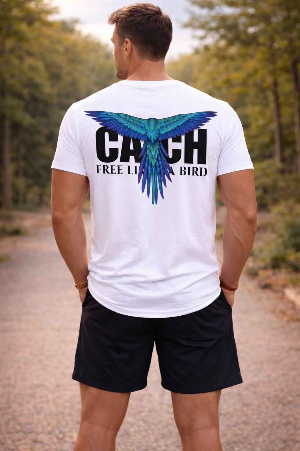 Catch – Free Like a Bird Graphic T-Shirt