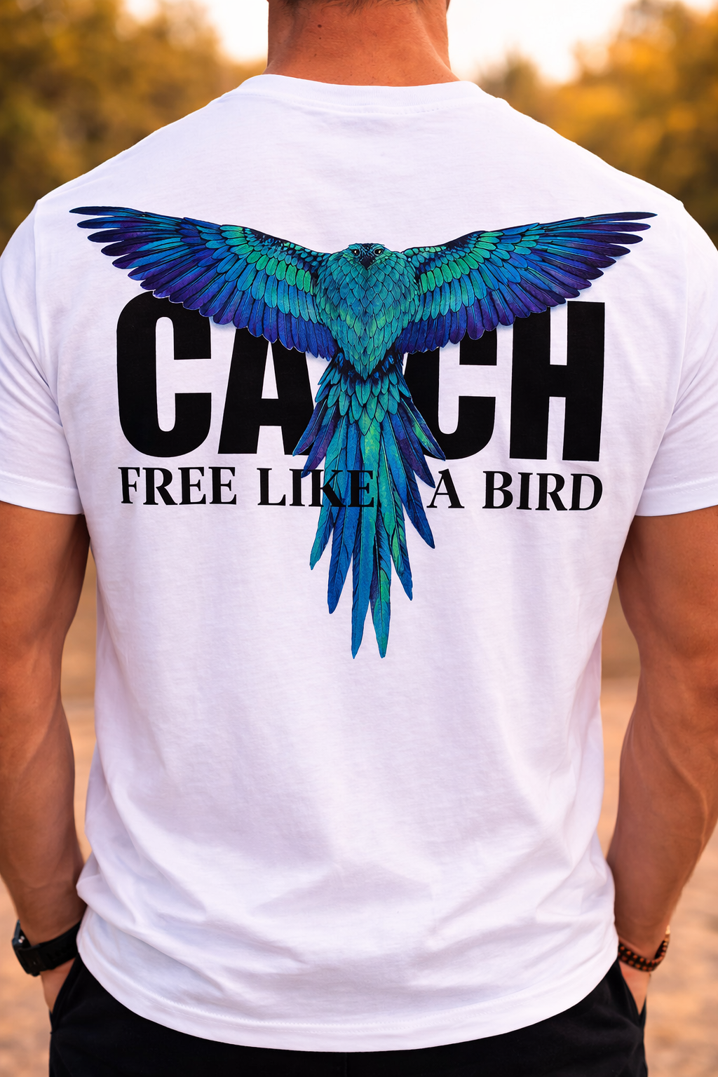 Catch – Free Like a Bird Graphic T-Shirt