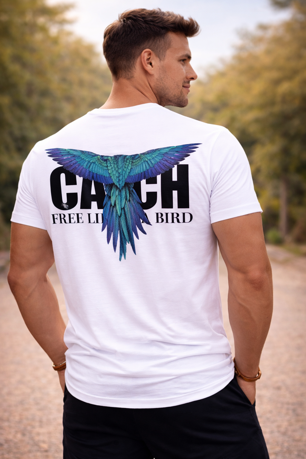 Catch – Free Like a Bird Graphic T-Shirt