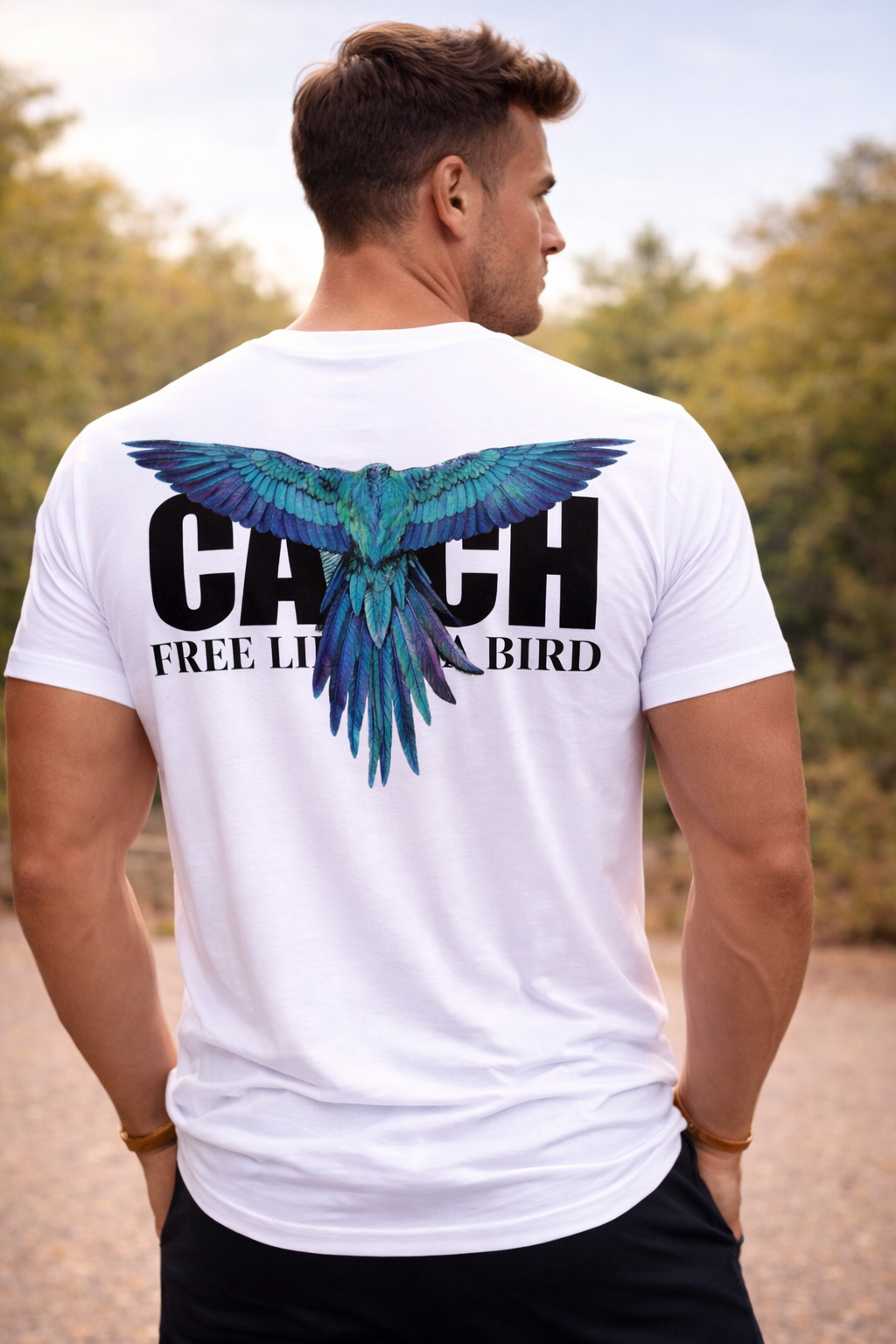 Catch – Free Like a Bird Graphic T-Shirt